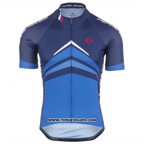 2017 Maillot Ciclismo Pearl Izumi Bleu Manches Courtes et Cuissard
